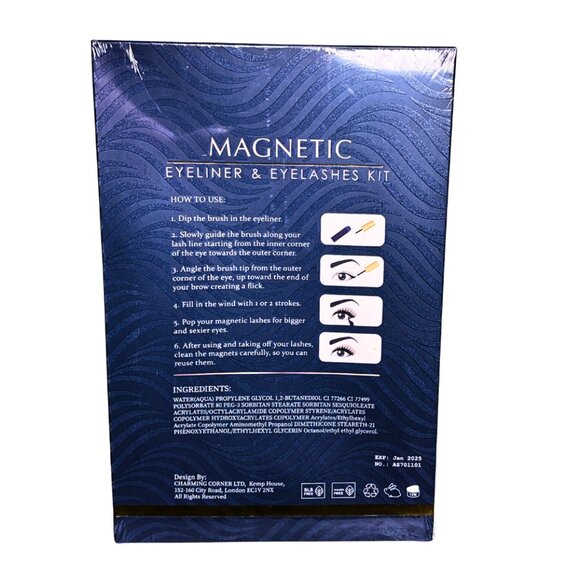 Brand New Sealed In Box •.Magnetic Eyelashes Kit • Arishine - Picture 3 of 7